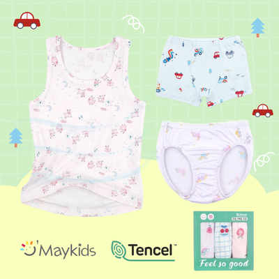 天絲莫代爾ｘ純棉【韓國 Maykids】超值多件組內衣褲，送禮自用兩相宜❤︎