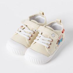 韓國 OZKIZ - 好穿軟底腳趾保護防滑休閒鞋-狗狗-米