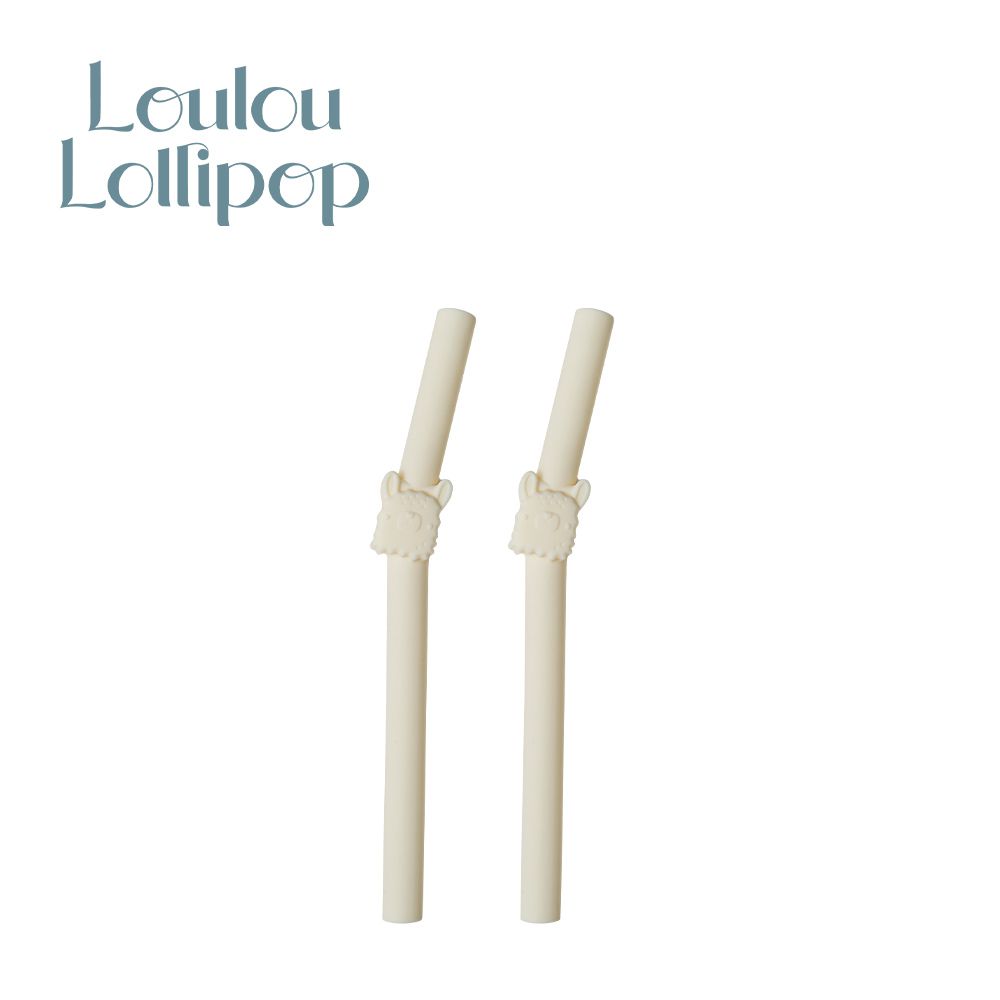 Loulou Lollipop - 加拿大 動物造型 矽膠吸管 (2入組)-可愛草泥馬