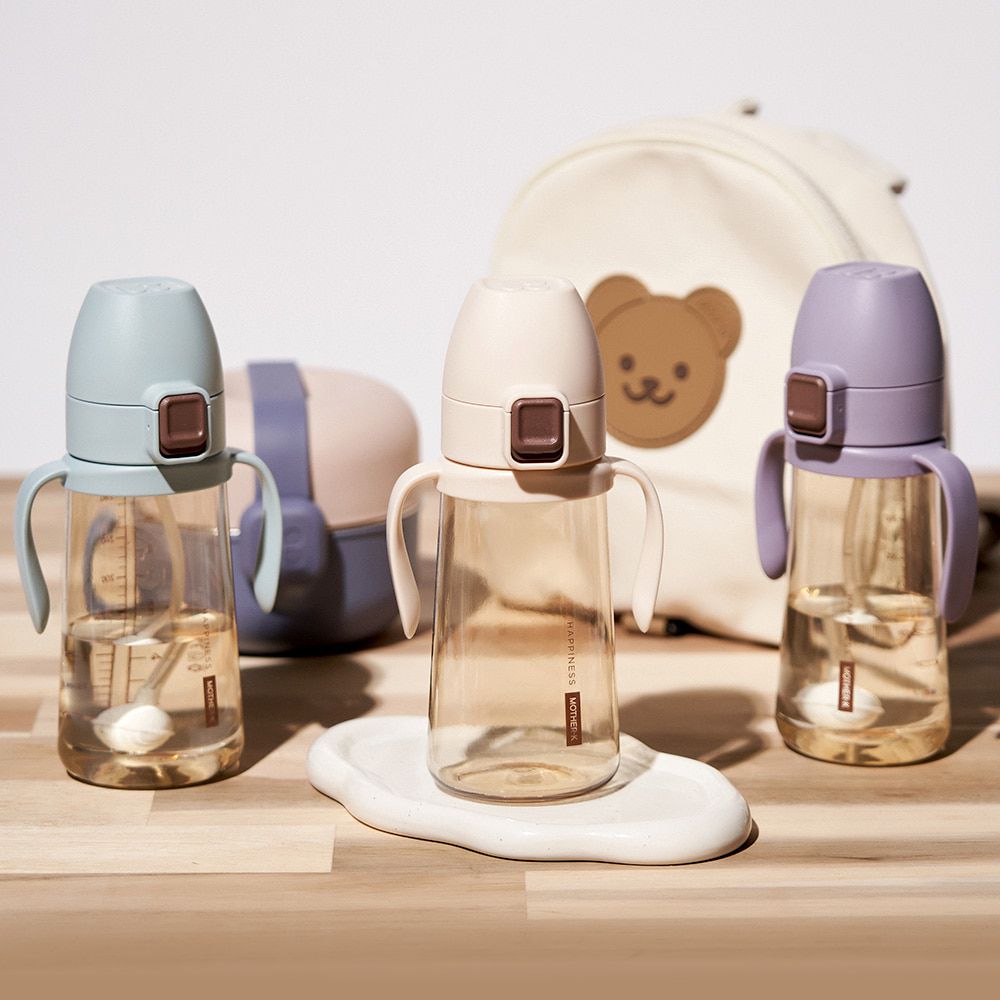 精粹極簡PPSU彈蓋即飲吸管杯300ml-清澄薰衣草