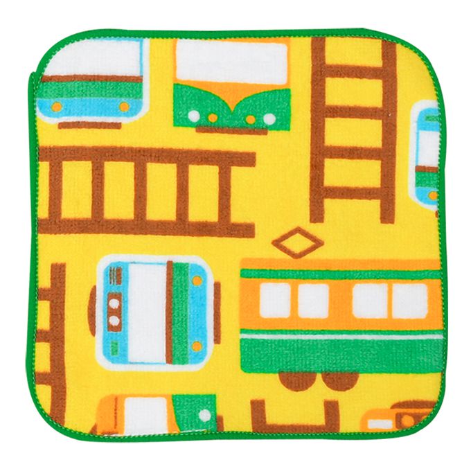 akachan honpo - 小方巾5條組-交通工具 (15×15cm)