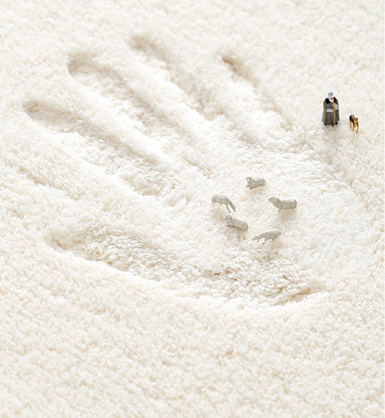 羊羔絨長條形床邊腳踏墊-熊貓小隊