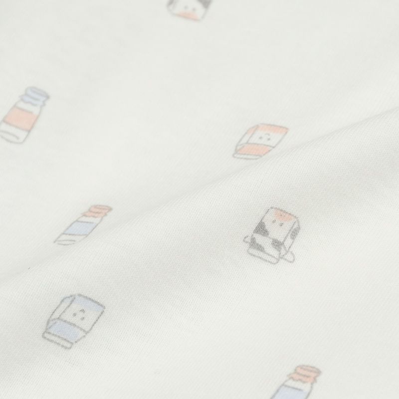 akachan honpo - 新生兒長袖內衣6件組-按扣 牛奶罐-米白色 (肚衣:50cm蝴蝶裝:50~60cm)