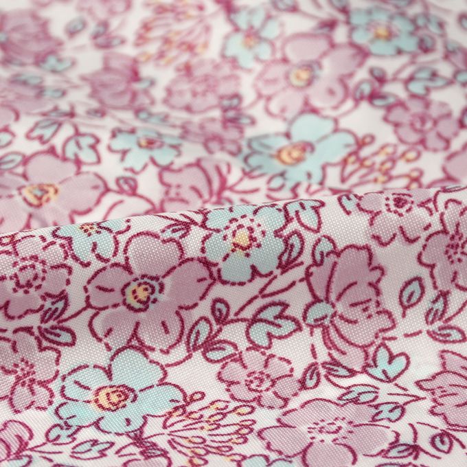 akachan honpo - 雨衣-小花-紫色