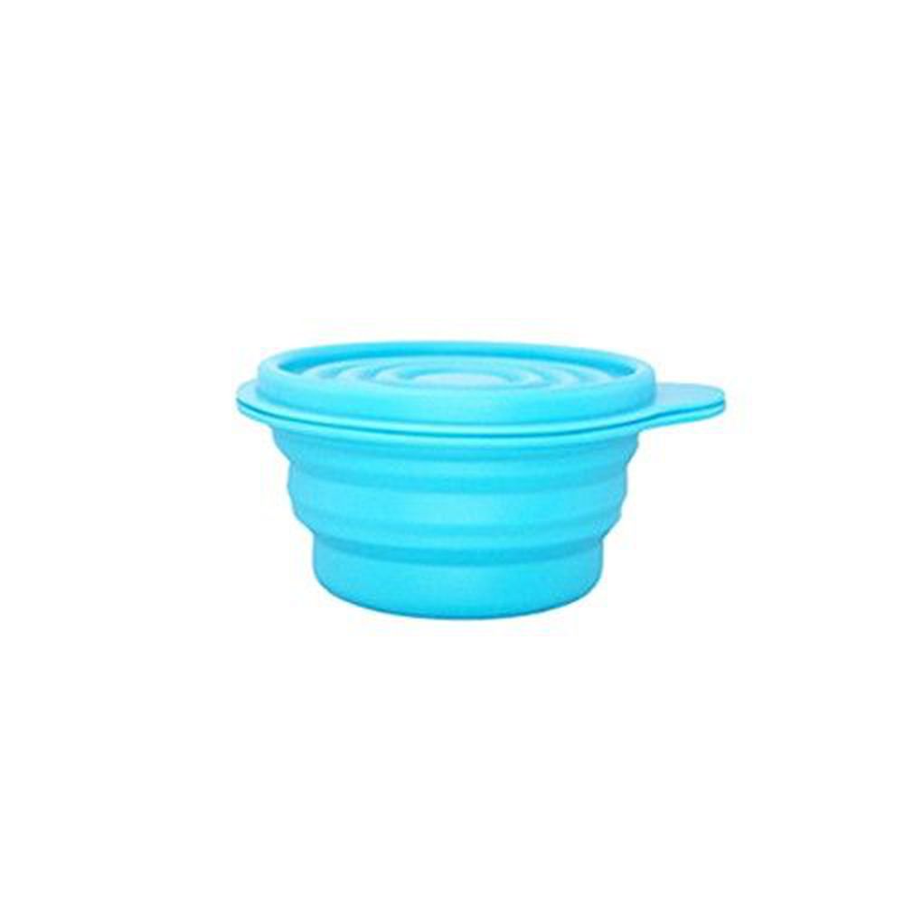 Lexnfant - 含蓋摺疊碗-藍 (大)-420ml