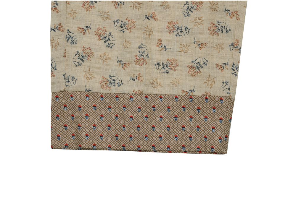 韓國 ULLALA - 圓點碎花長袖睡衣-(兩件式)-杏 (FREE)