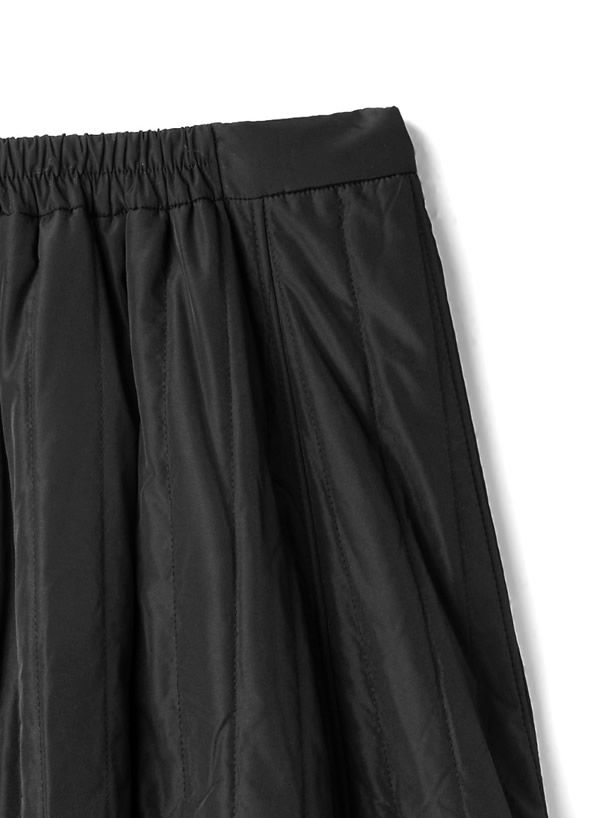 日本 GRL - 優雅絎縫立體修身傘裙-黑