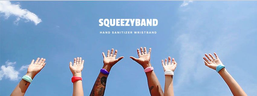 SqueezyBand - 蜘蛛人抗菌手環-兒童款-藍