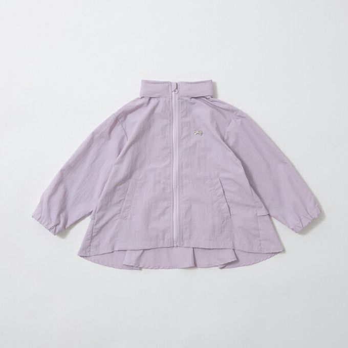 日本 Lycee mine - [熱銷款] 防潑水 甜美荷葉邊傘狀派克外套-紫丁香