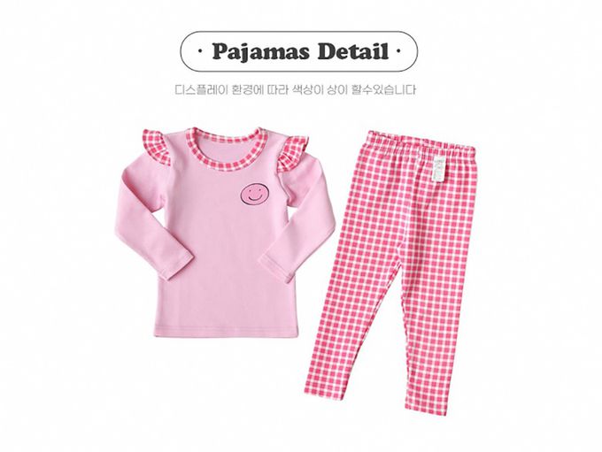 正韓 Puco - 超優質嬰幼兒/兒童長袖有機純棉家居服/睡衣-粉色甜心