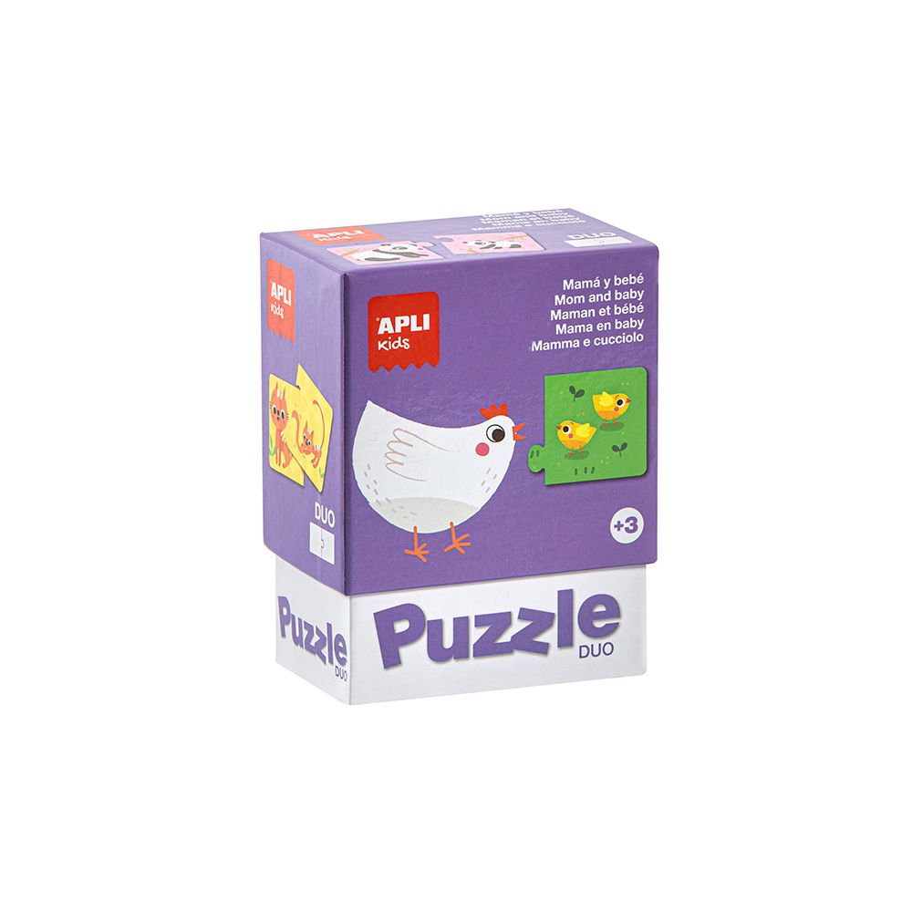 西班牙 APLI - 二分之一拼圖-動物寶寶