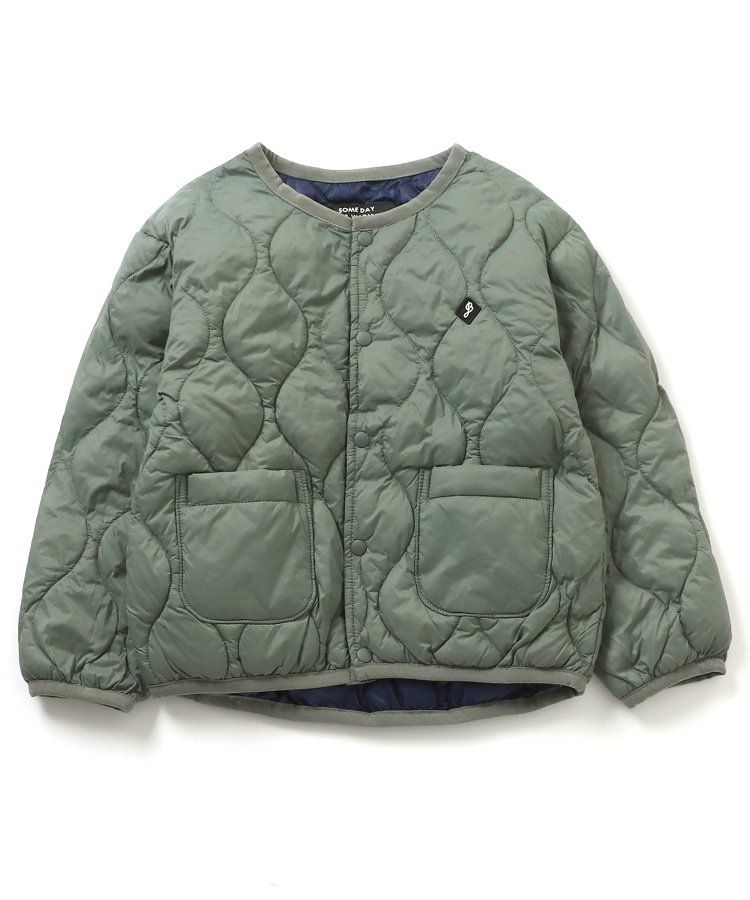 日本 BREEZE - 圓領好搭絎縫鋪棉外套(可機洗)-紅