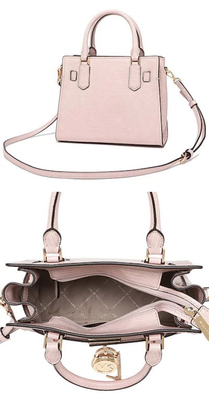 MICHAEL KORS - 滿版LOGO皮革造型兩用包 (粉紅)