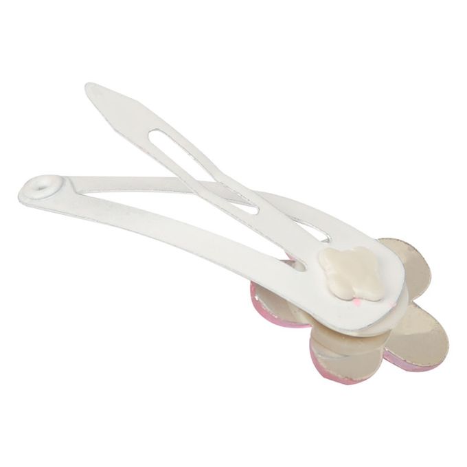 akachan honpo - 亮晶晶小花髮夾-粉紅色