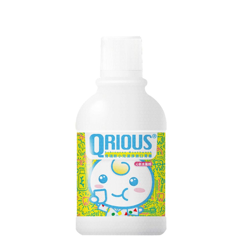 QRIOUS®奇瑞斯 - 小兒潔淨漱口菁華-水蜜桃口味-300ml