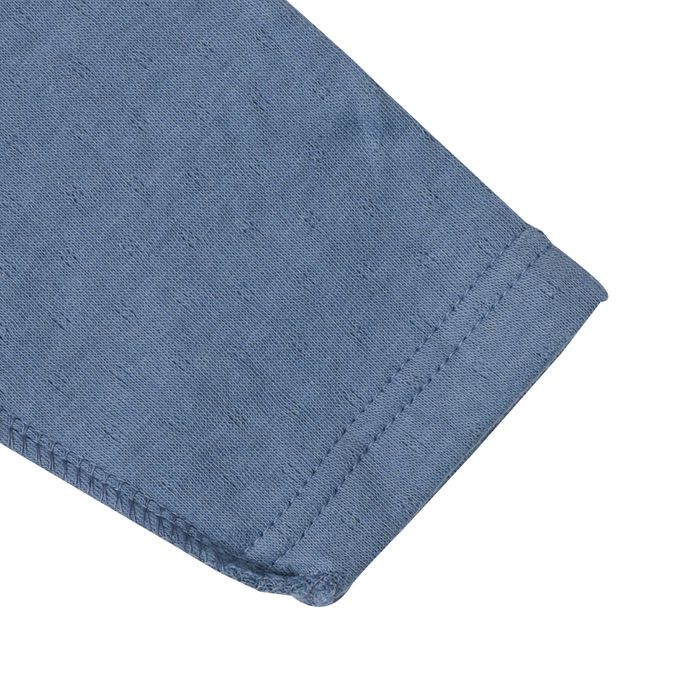 akachan honpo - 長袖圓領上衣2件組-蓬鬆棉 機器人&太空梭-藍色