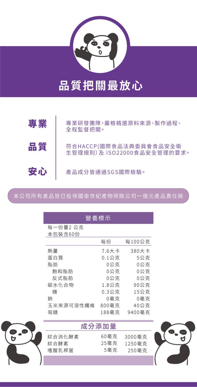 鑫耀生技Panda - 暴風成長-乳糖寶綜合消化酵素+黃金牛初乳蛋白-120g+200g