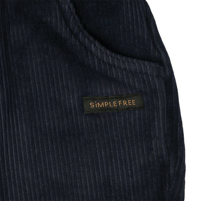 akachan honpo - 10分蓬蓬褲-燈心絨-深藍色