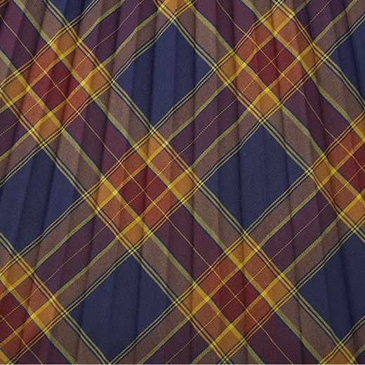 日本 BELLUNA - 學院氣質格紋百褶裙-卡其色系