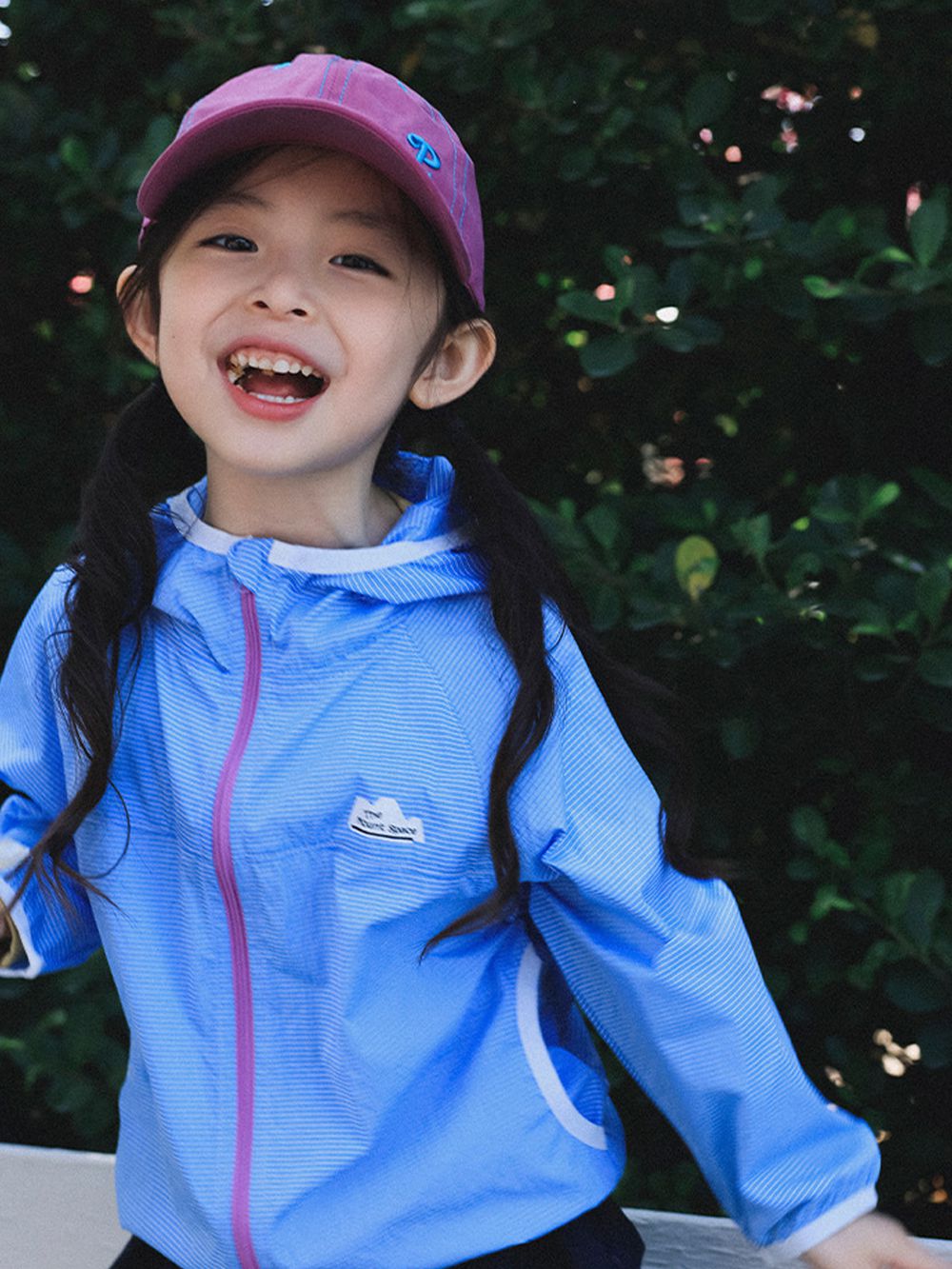 防潑水透氣連帽防曬外套-藍色