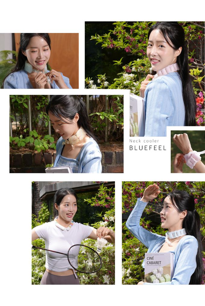 Bluefeel - 冰心涼感脖圍,寬版-奶糖-200g