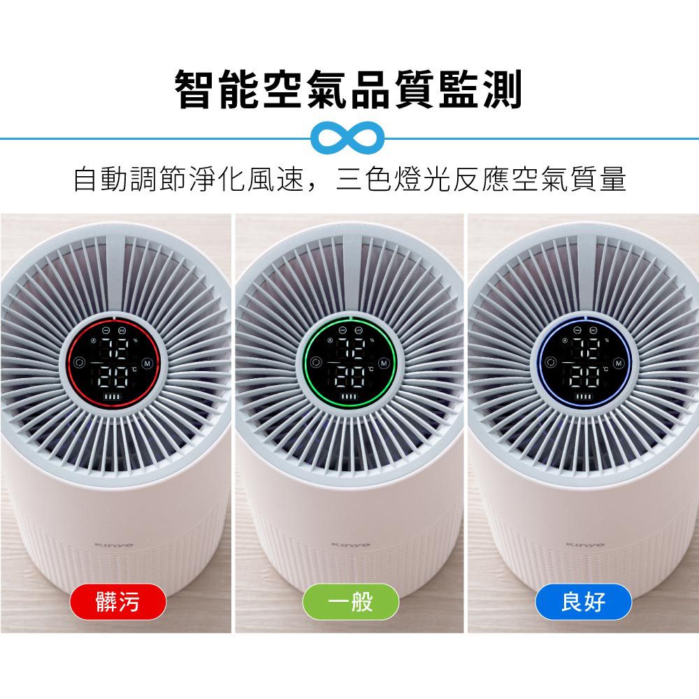 KINYO - 真無線空氣清淨機-AO600
