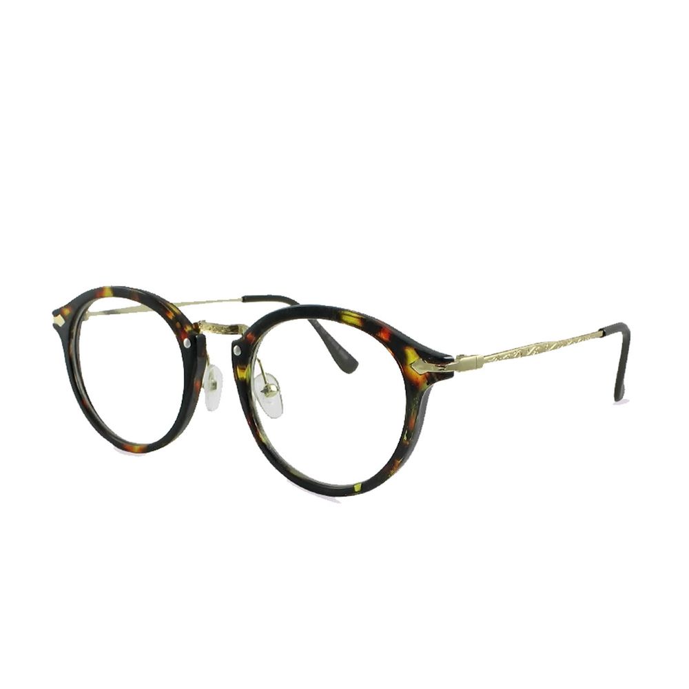 ALEGANT - 時尚教主潮流琥珀金邊UV400濾藍光眼鏡