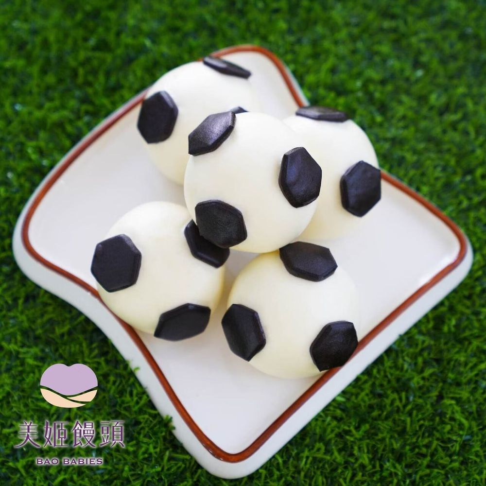 足球鮮乳造型芝麻包-50g*6顆
