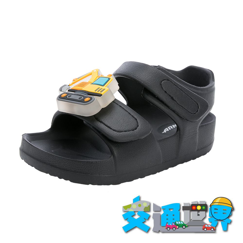 ARNOR 交通世界 童鞋 電燈涼鞋 ASKT60350-輕量舒適防水-黑-(寶寶小童段)