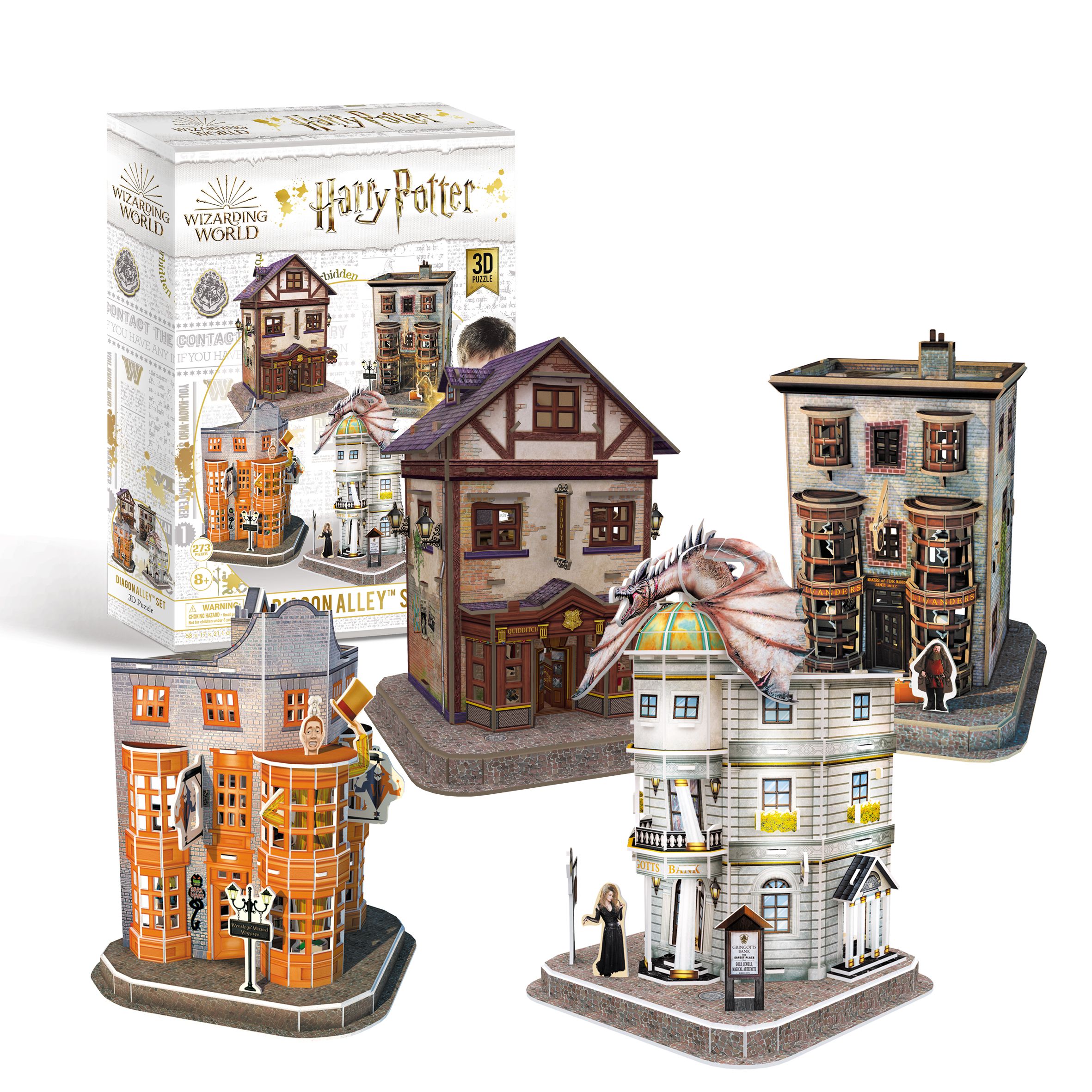 Cubicfun - Harry Potter3D立體拼圖-斜角巷(豪華四合一)DS1009h-273片