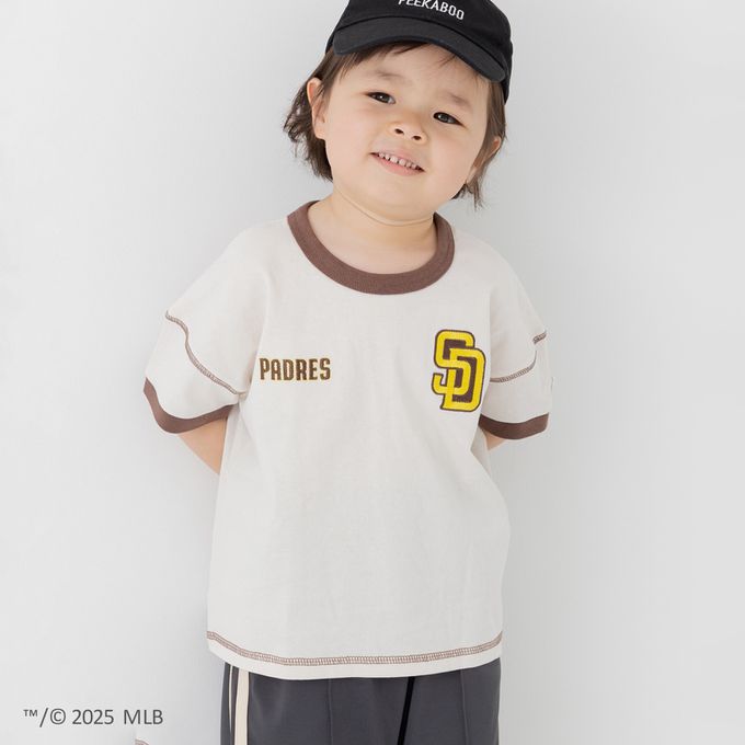 日本 Chil2 - MLB聯名 100%刺繡logo補丁短袖上衣-洛杉磯道奇-白