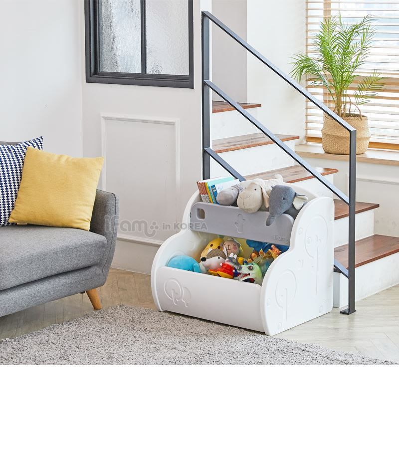 韓國 iFam - 多功能玩具收納櫃-粉紅色 (68cm x 60cm x 58.5cm)