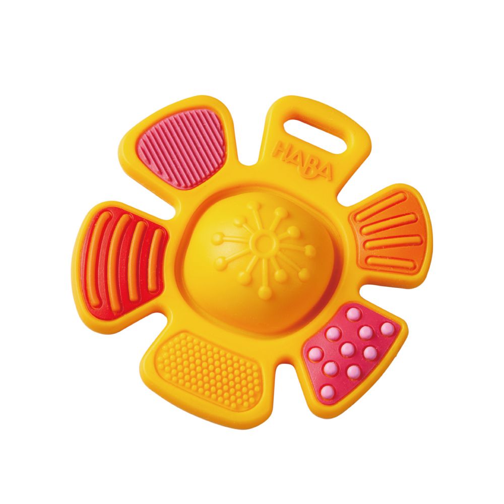 德國HABA - 寶寶抓握固齒玩具-太陽花
