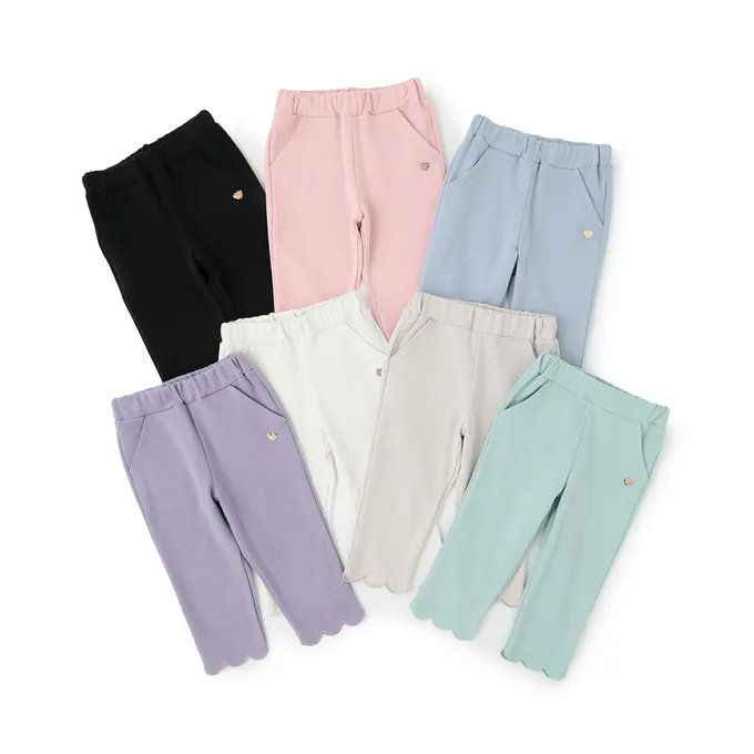 日本 Lycee mine - 下擺可愛貝殼彈力七分褲-象牙白