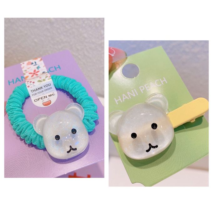 Love, Charlotte - 北極熊髮夾髮圈-2件組