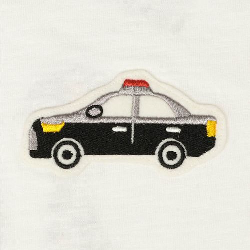 短袖T恤-警察消防員-米白色