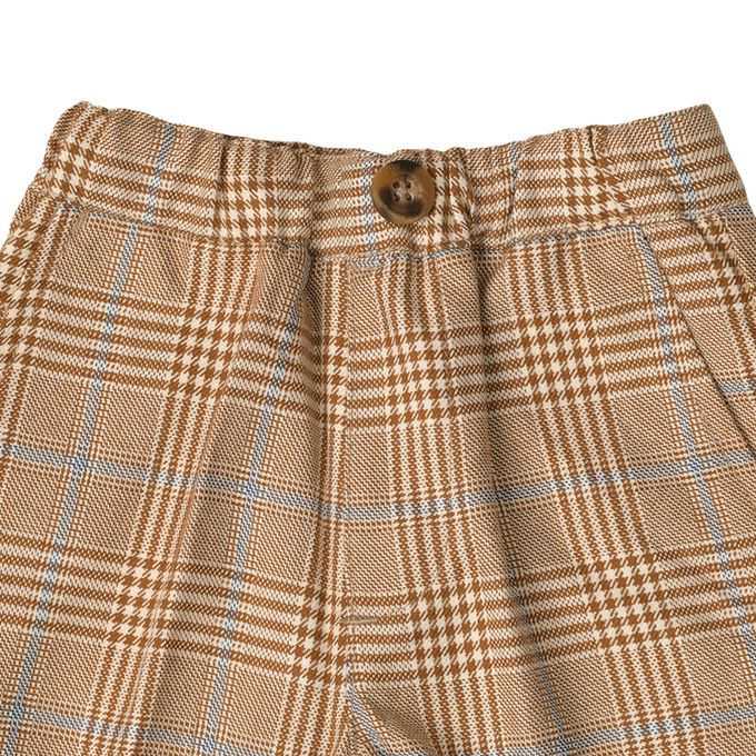 akachan honpo - 7分褲 葛倫格紋-咖啡色