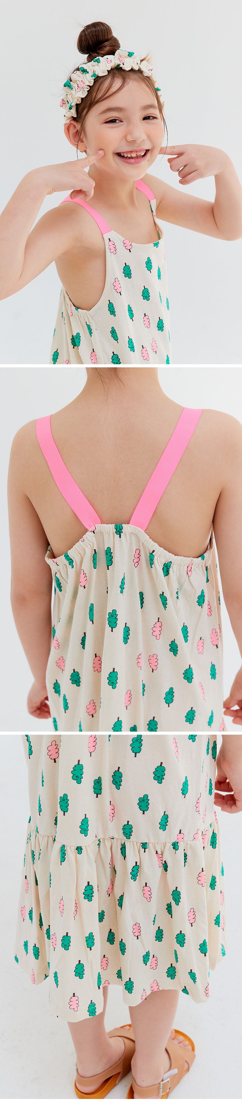 韓國 OZKIZ - (附髮帶)小樹林細肩帶魚尾洋裝