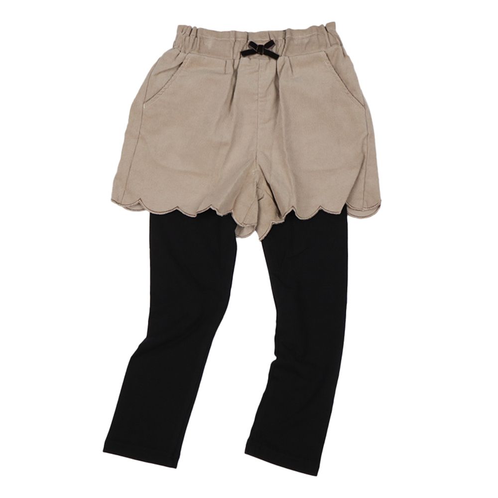 褲裙+內搭褲-淺卡其色
