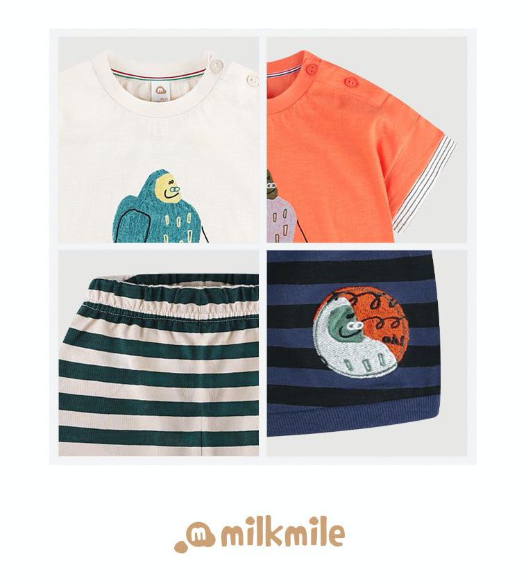 韓國 milk mile - 溜冰胖嘟嘟星球人套裝-象牙白