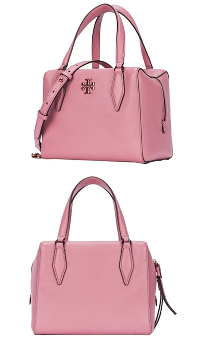 Tory burch - 雙TLOGO皮革兩用包 (粉紅色)