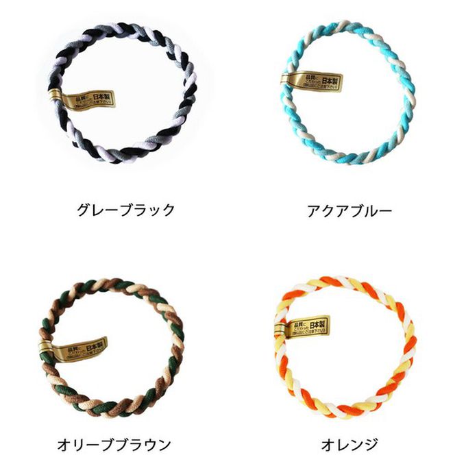 日本 Melody Accessory - 日本製 專利耐用麻花編織髮圈(5入組)-黑灰