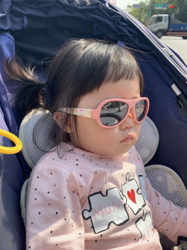 瑞士 SHADEZ - 可彎折嬰幼兒時尚太陽眼鏡-櫻花粉