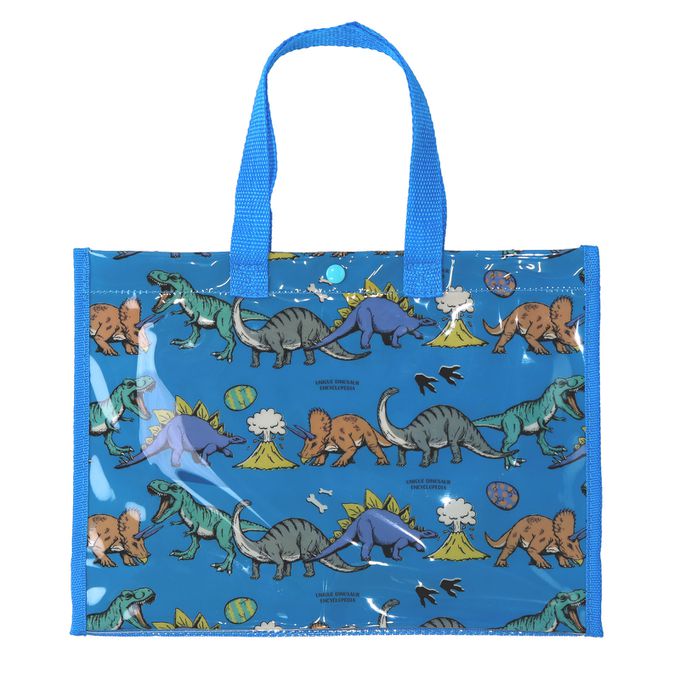 日本 ZOOLAND - 防水PVC手提袋/游泳包-工程車-綠色 (25x34cm)