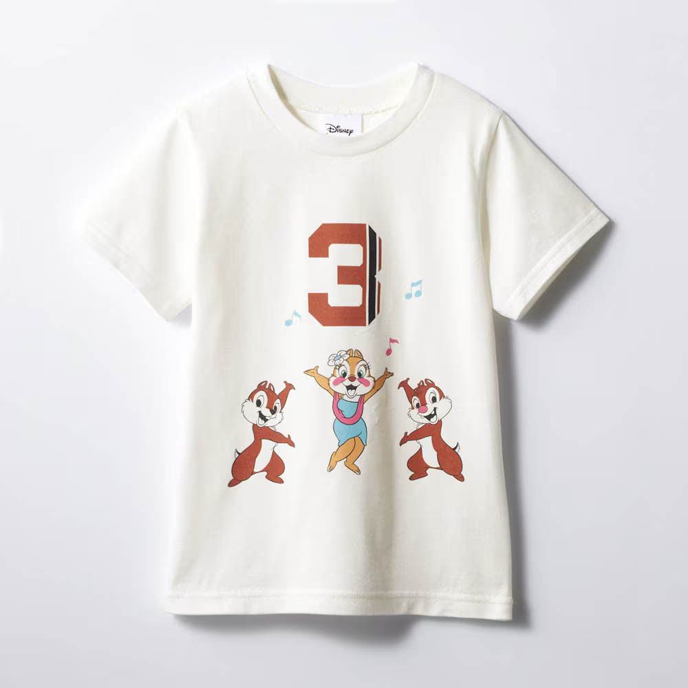 純棉迪士尼印花短袖上衣(小孩)-數字3