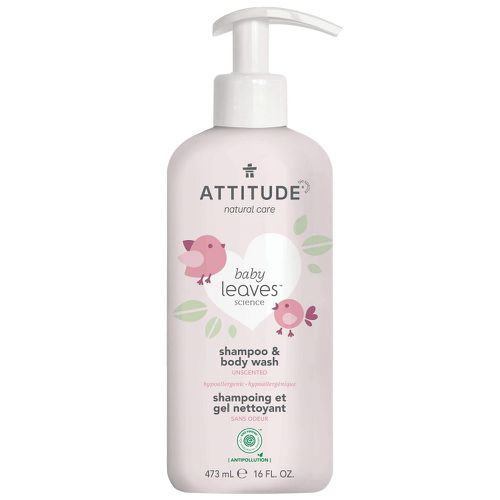 加拿大 ATTITUDE 艾特優 - 嬰幼兒2合1洗髮沐浴露-無香味-473ml