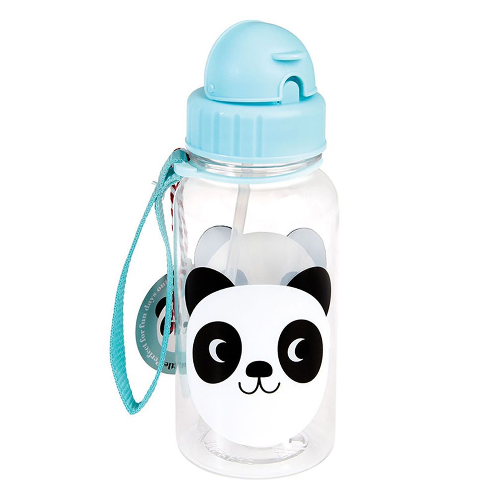 英國 Rex London - 兒童吸管水瓶-可愛熊貓(500ML)