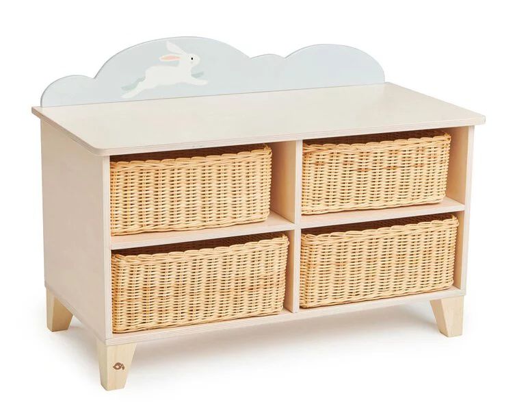 美國 Tender Leaf - 森林小兔籐籃置物櫃