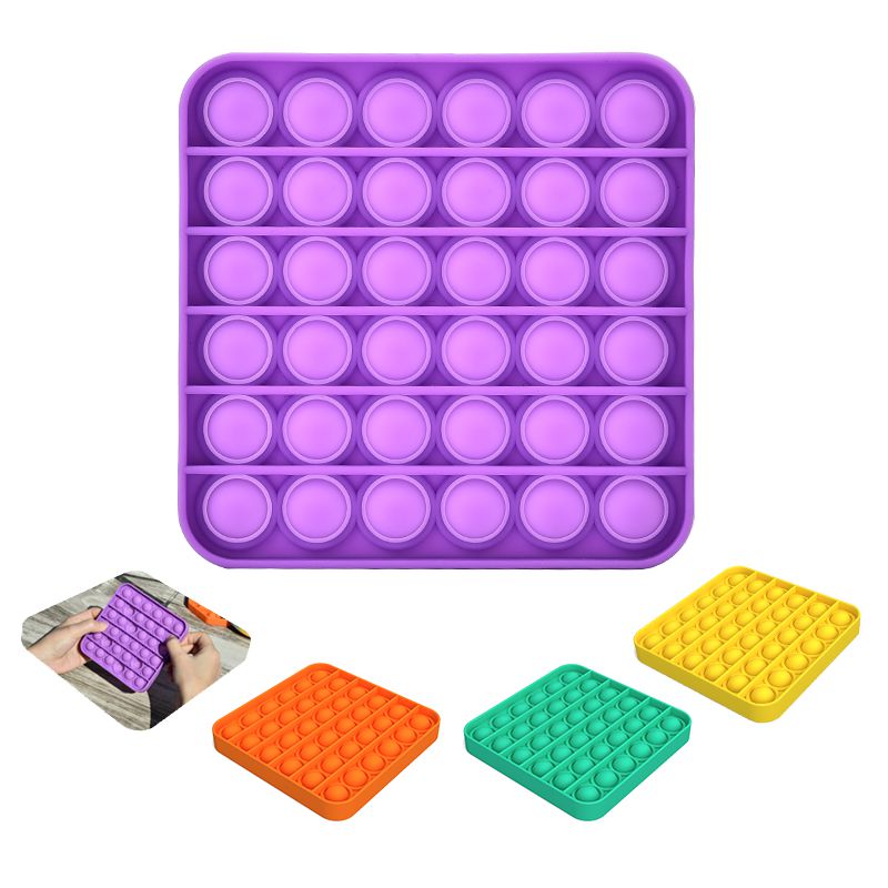 嘻嘻哈哈 - POP IT 療癒玩具-方形組合-綠配黃