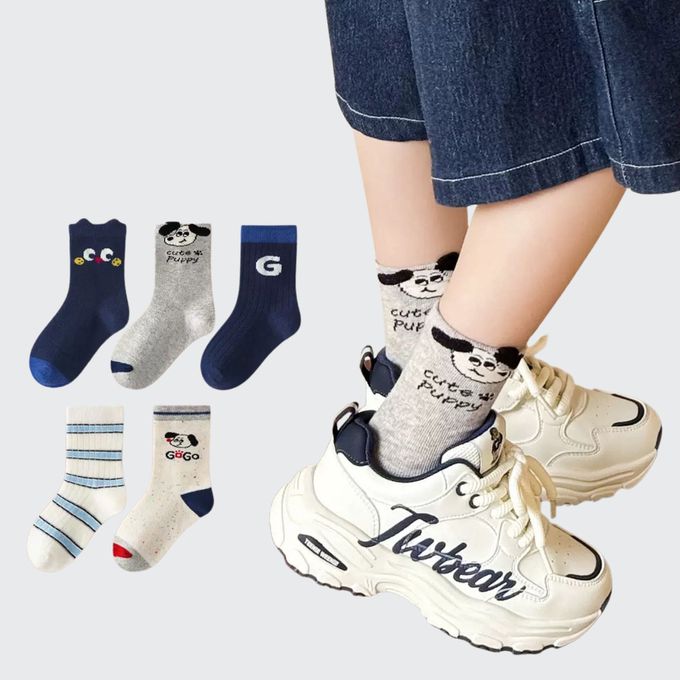 卡通GoGo狗狗中筒棉襪
